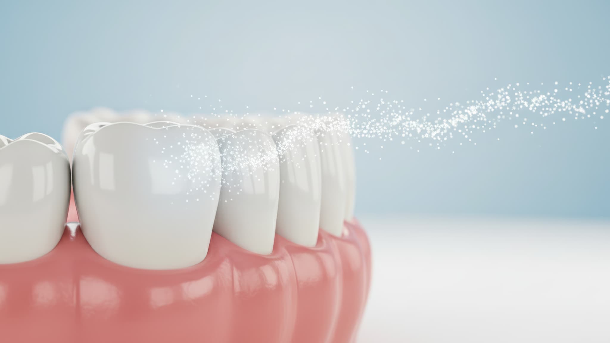 フッ素塗布した歯