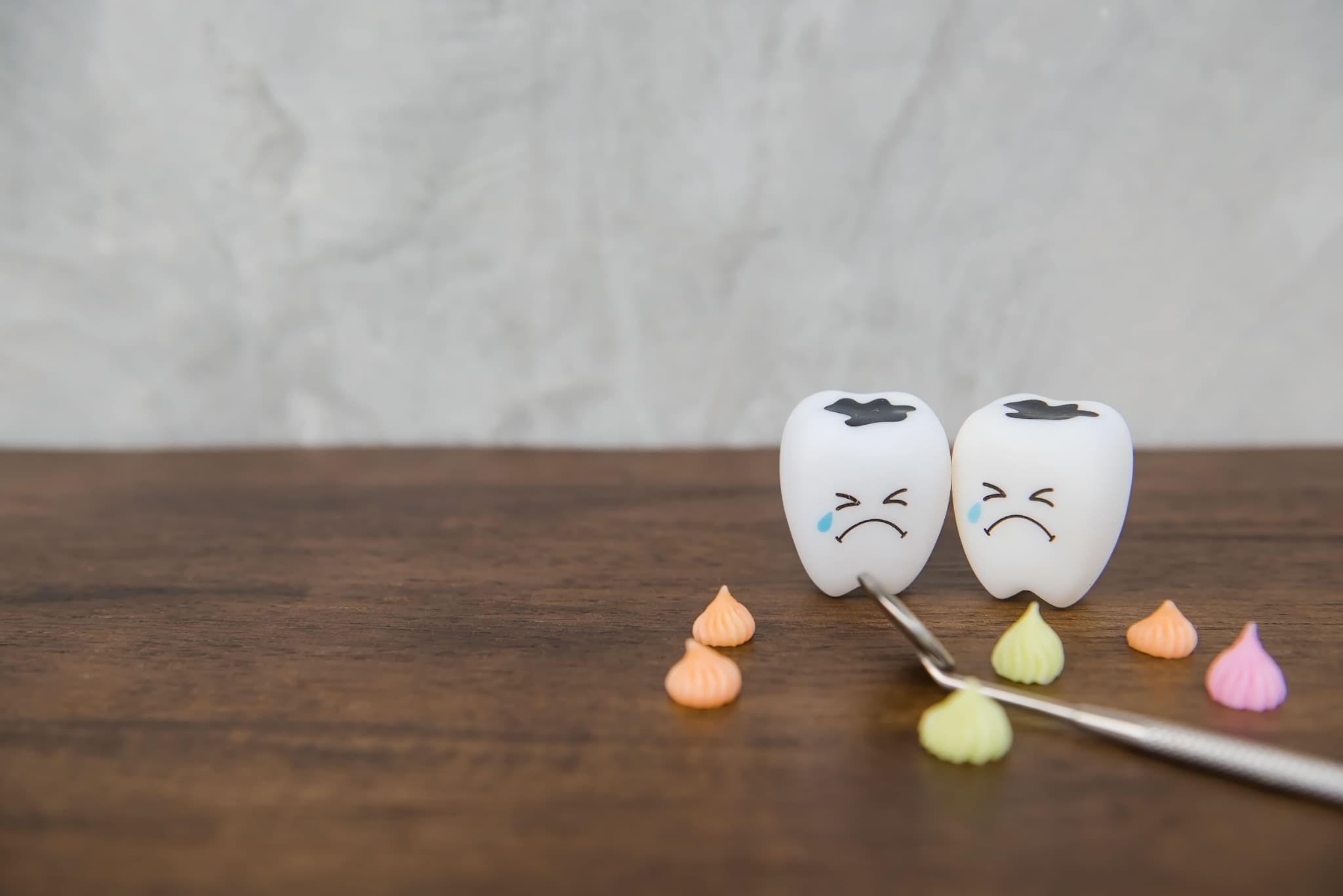 虫歯になった歯のイメージ