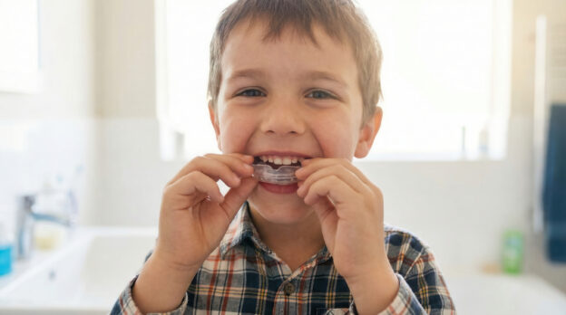 矯正している子ども