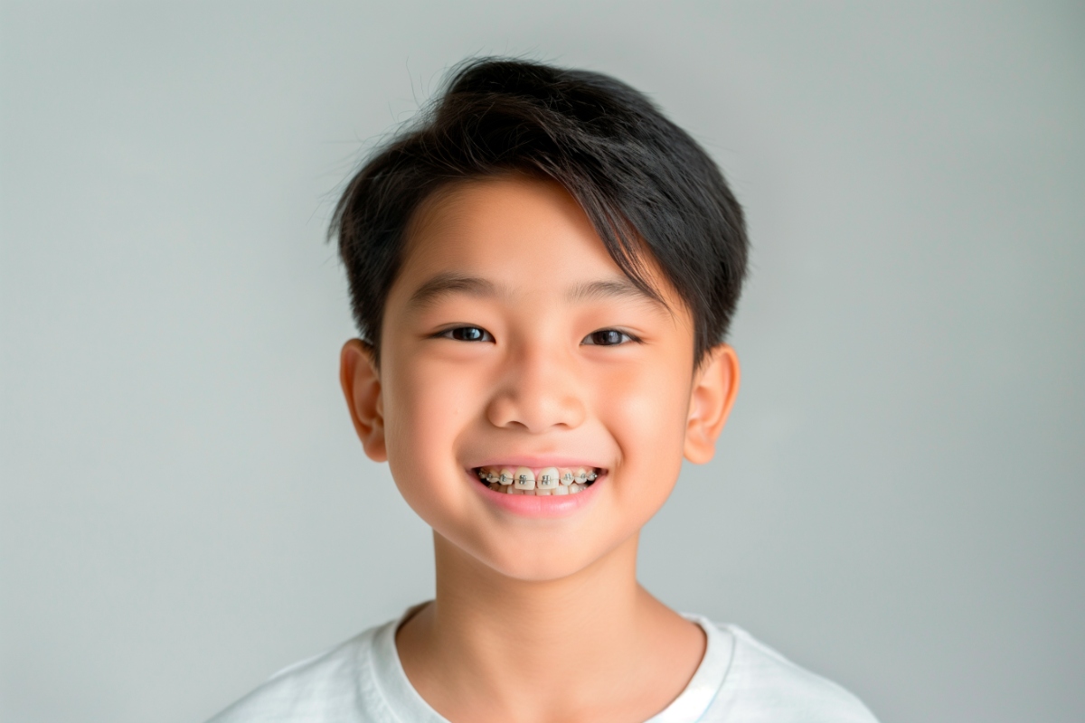 小児矯正している子ども